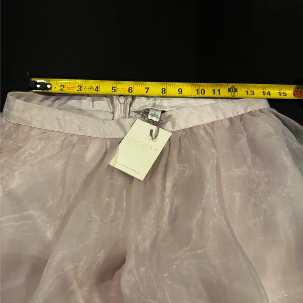 LC Lauren Conrad Runway Blush Tulle Midi Skirt 12 NWT Romantic - Picture 7 of 7